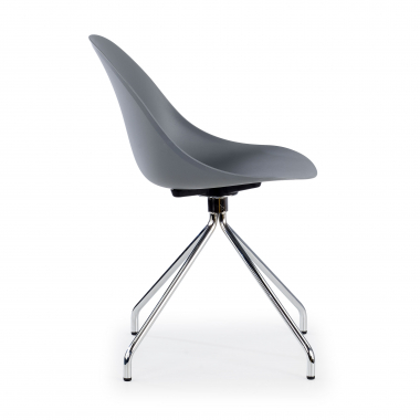 chaise de reunion gris base pyramide plastique sans accoudoirs 4