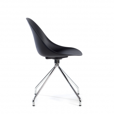 chaise de reunion noir base pyramide plastique sans accoudoirs 4