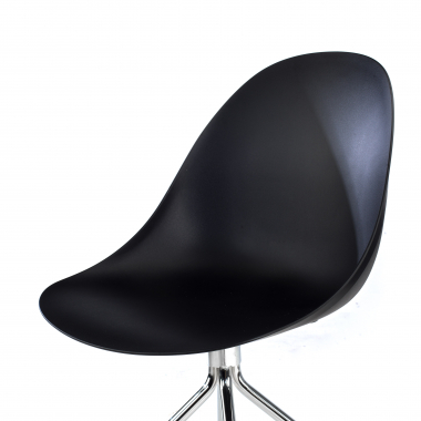 chaise de reunion noir base pyramide plastique sans accoudoirs 5