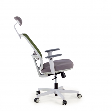 chaise de bureau blanc vert kaito maille accoudoirs mobiles appui tete 5