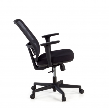 chaise de bureau noir structure noire maille accoudoirs reglables 1d soutien lombaire 5