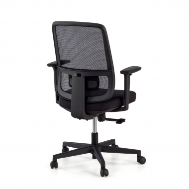 chaise de bureau noir structure noire maille accoudoirs reglables 1d soutien lombaire 6