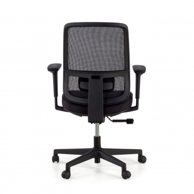 chaise de bureau noir structure noire maille accoudoirs reglables 1d soutien lombaire 7