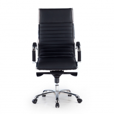 fauteuil de bureau noir cuir naturel cuir authentique accoudoirs rembourres 3