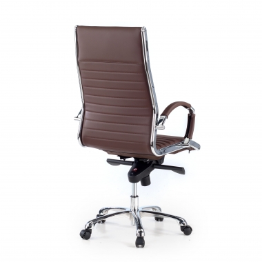 fauteuil de bureau marron cuir naturel cuir authentique accoudoirs rembourres 6