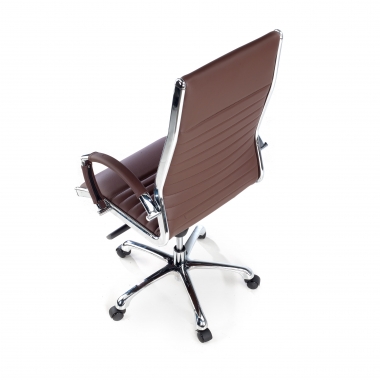 fauteuil de bureau marron cuir naturel cuir authentique accoudoirs rembourres 8