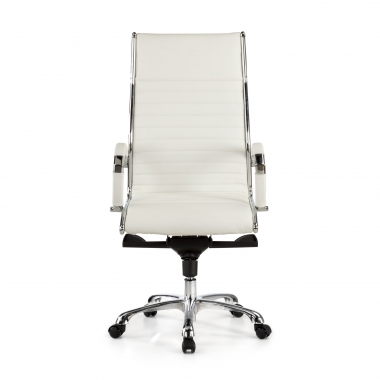 fauteuil de bureau blanc cuir naturel cuir authentique accoudoirs rembourres 3