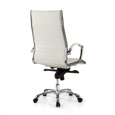 fauteuil de bureau blanc cuir naturel cuir authentique accoudoirs rembourres 6