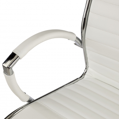 fauteuil de bureau blanc cuir naturel cuir authentique accoudoirs rembourres 9