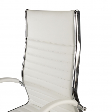 fauteuil de bureau blanc cuir naturel cuir authentique accoudoirs rembourres 10