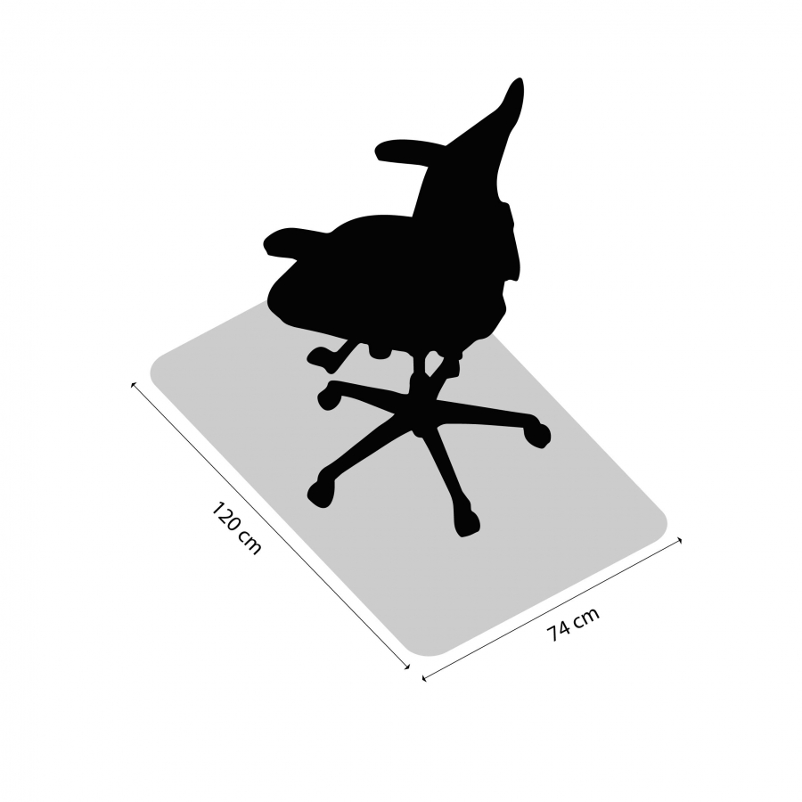 Tapis Chaise de Bureau rectangulaire en PVC Transparent