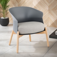 Fauteuil Salle d'Attente Winnie, pieds en bois