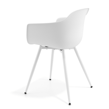 chaise de conference blanc blanc 4 pattes plastique accoudoirs fixes 6