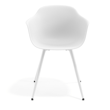 chaise de conference blanc blanc 4 pattes plastique accoudoirs fixes 3