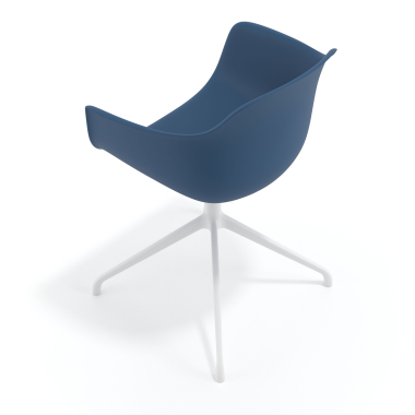 chaise de reunion blanc bleu base pyramide plastique accoudoirs fixes 7