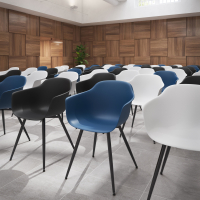 Chaise de Conférence Alice, 4 pieds, design enveloppant