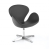 Fauteuil Salle Attente Club, pivotante, cuir synthétique
