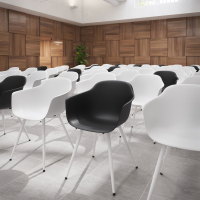 Chaise de Conférence Alice, 4 pieds, design enveloppant