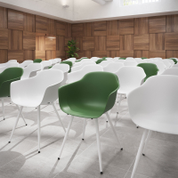 Chaise de Conférence Alice, 4 pieds, design enveloppant