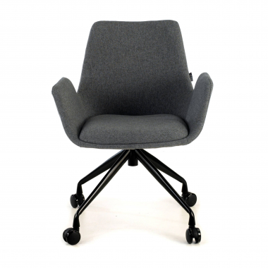 chaise de conference noir anthracite giratoire avec roulettes tissu accoudoirs rembourres 3
