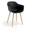 Chaise de Conférence Alice, 4 pieds, design enveloppant