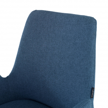 chaise de conference noir bleu pivotante tissu accoudoirs rembourres 8