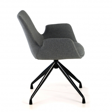 chaise de conference noir anthracite pivotante tissu accoudoirs rembourres 4