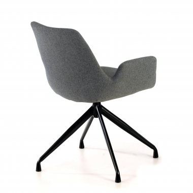 chaise de conference noir anthracite pivotante tissu accoudoirs rembourres 5