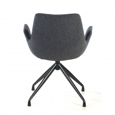 chaise de conference noir anthracite pivotante tissu accoudoirs rembourres 6