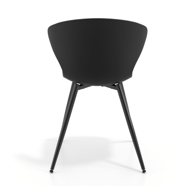 chaise de conference noir noir 4 pattes plastique accoudoirs fixes 5