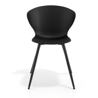chaise de conference noir noir 4 pattes plastique accoudoirs fixes 3