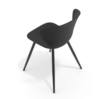 chaise de conference noir noir 4 pattes plastique accoudoirs fixes 7