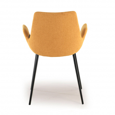 chaise de conference noir jaune 4 pattes tissu accoudoirs rembourres 6