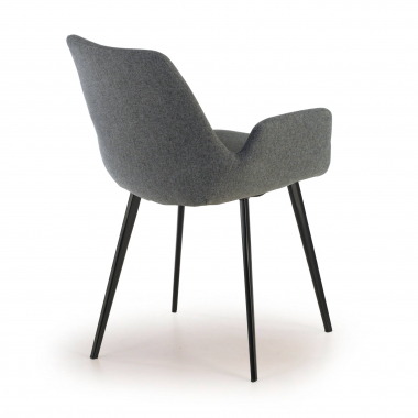 chaise de conference anthracite 4 pattes tissu accoudoirs rembourres 5