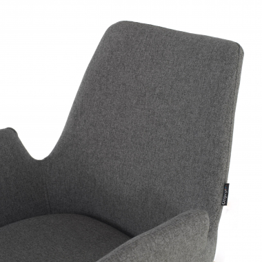 chaise de conference anthracite 4 pattes tissu accoudoirs rembourres 7