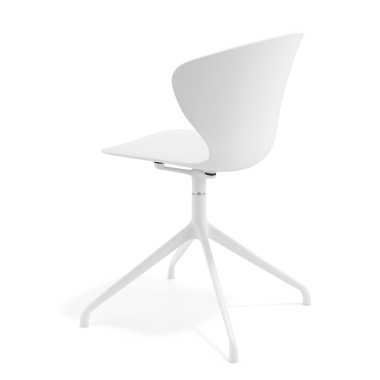 chaise de reunion blanc blanc base pyramide plastique accoudoirs fixes 6