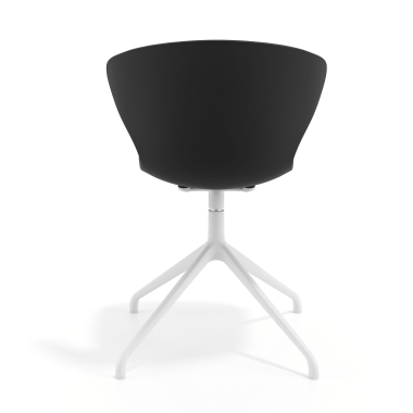 chaise de reunion blanc noir base pyramide plastique accoudoirs fixes 5