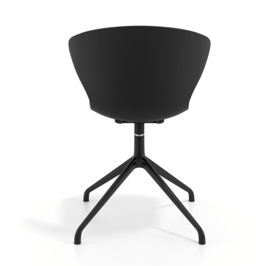 chaise de reunion noir noir base pyramide plastique accoudoirs fixes 5
