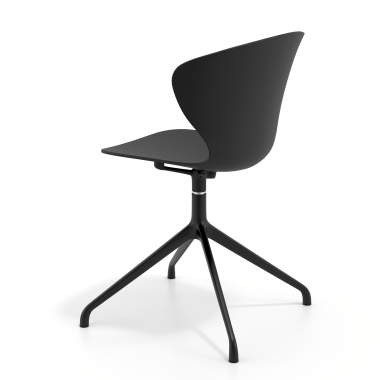 chaise de reunion noir noir base pyramide plastique accoudoirs fixes 6