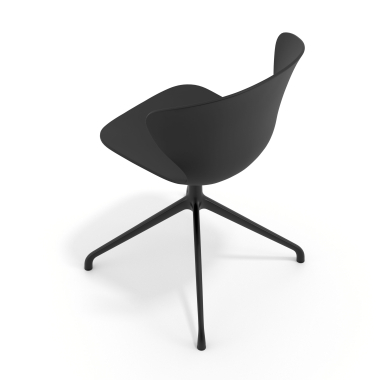 chaise de reunion noir noir base pyramide plastique accoudoirs fixes 7