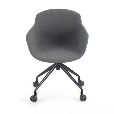 chaise de conference noir anthracite giratoire avec roulettes tissu accoudoirs rembourres 3