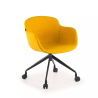 Chaise de Réunion Laure, Pivotante à roulettes, en tissu