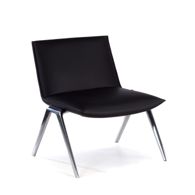 chaise salle d attente noir paisley simil cuir sans accoudoirs 1