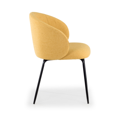 chaise de conference jaune harper tissu accoudoirs fixes 4