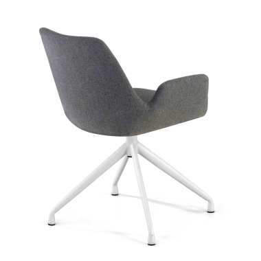 chaise de conference blanc anthracite pivotante tissu accoudoirs rembourres 5