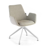 Chaise Réunion Glamm, rembourrage épais, pieds en graphite noir