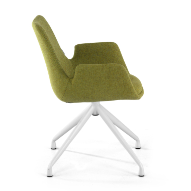 chaise de conference vert pivotante tissu accoudoirs rembourres 4
