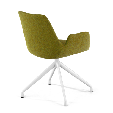 chaise de conference vert pivotante tissu accoudoirs rembourres 5