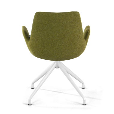chaise de conference vert pivotante tissu accoudoirs rembourres 6