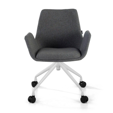 chaise de conference blanc anthracite giratoire avec roulettes tissu accoudoirs rembourres 3